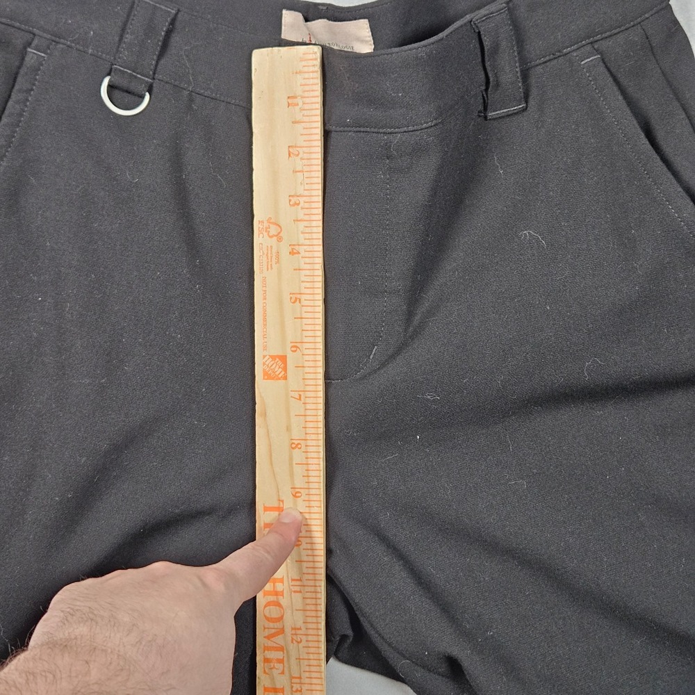 Anthropologie‎ Pants Womens 8 Black Flare Leg Zip Ankle D-Ring Trousers - Picture 8 of 13